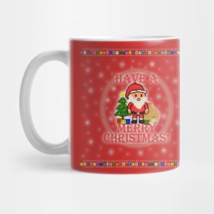 Have A Merry Christmas Santa! (Red Letters on Red) Mug